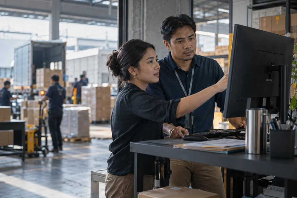 An operations owner and analyst testing a workflow