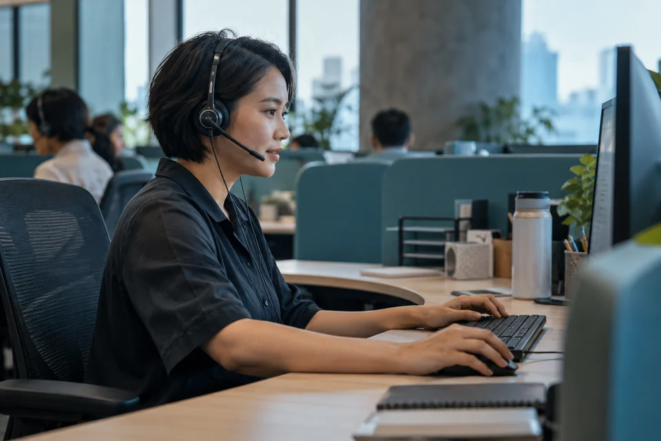 A customer operations specialist handling a request